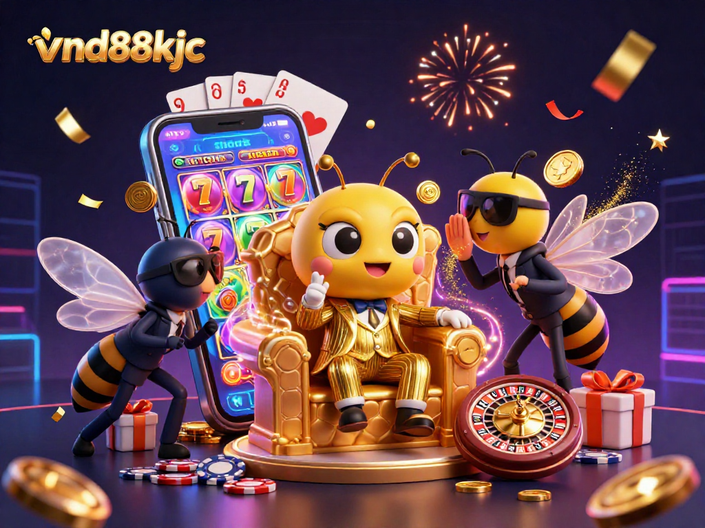Experience vibrant gaming excitement with vnd88kjc: a buzzing casino scene featuring a bumblebee mob boss.