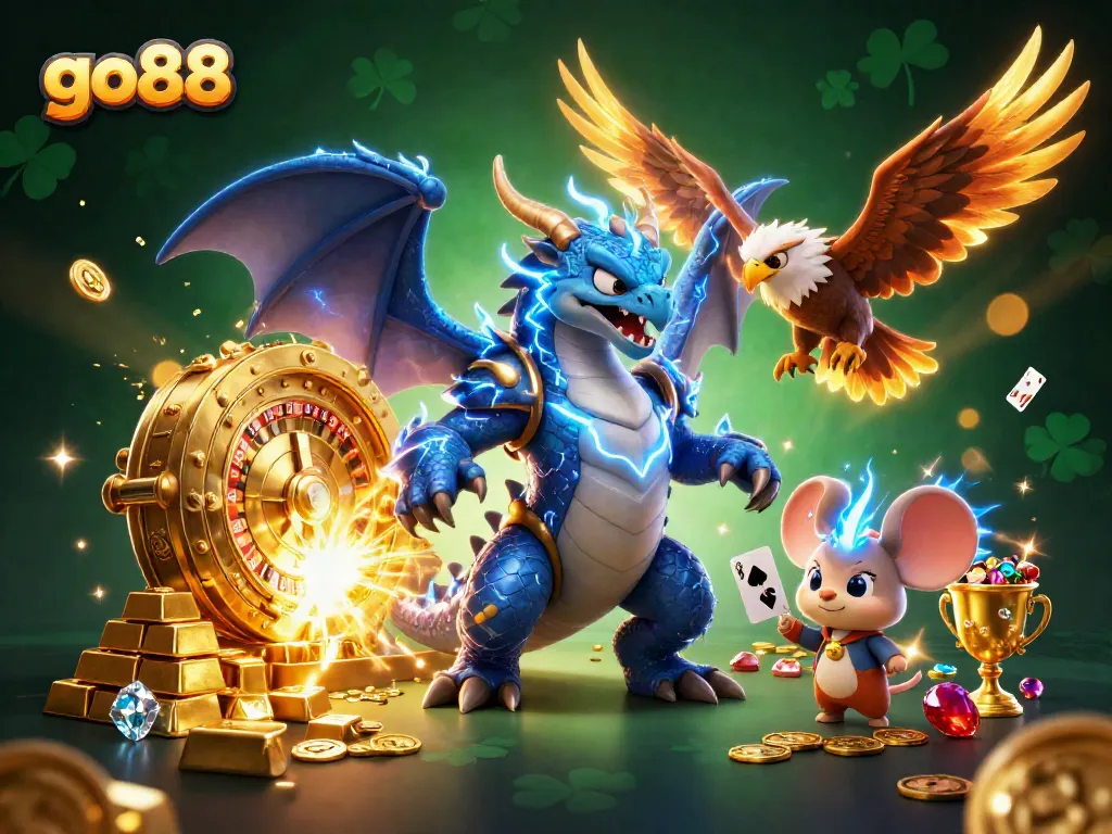 Experience the excitement of go88 with engaging casino games featuring vibrant characters and dynamic treasures.
