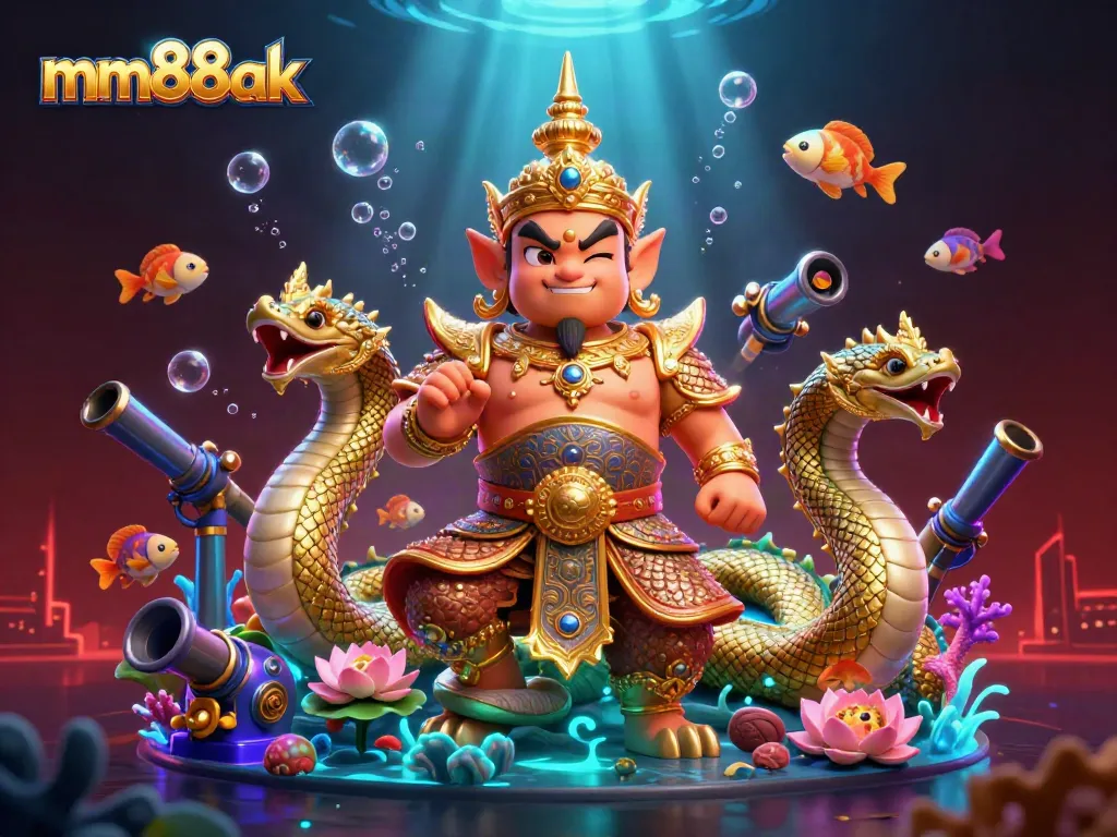 Experience winning moments with mm88ak's vibrant fish shooting game featuring dynamic aquatic characters.